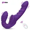 Wibratory wibrator dildo bez ramion z zdalnym sterowaniem odpowiednim dla par lesbijek GSPOT podwójna dla dorosłych zabawek seksualnych 10 trybów 230719