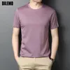 Мужские футболки Dilemo Tee Riserts Mercerized Cotton Summer Plain Tops o Шея футболка для мужчин с коротким рукавом.