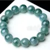 10 mm 100% natuurlijke A-klasse groene jadeïet ronde edelsteen kralen armband 7 5'' 279y