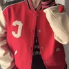 メンズジャケット野球コートCEデザイナーVarsity Jacket Embroidery Cレザー快適な真珠留めファッションマンジャケットメンズ衣類高品質のジャケット