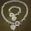 Whole - lowest Christmas gift 925 silver Necklace Bracelet set S652881