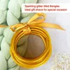 5pcsset gouden boeddhistische haast bangle armbanden glitter gelei armbanden Set voor vrouwen Boeddha meisje armbanden Bangle L230704