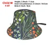 Bérets été nuit seau chapeau soleil casquette Floral botanique fleur assez mignon motif Nature vert bleu rose sarcelle pliable extérieur