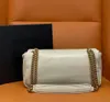 CC Bag Designer Tote Bag Luxury Swork Chhep Wemplet Women Women Кожаная сумочка Y модная сумка белая ламскин Новый кроссбалди Золотая цепь вечерние сумки 26 см