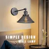 Duvar lambası Vintage Endüstriyel Metal Sconce Switchwing Arm Retro Işık Armatürleri Loft Bar için E27