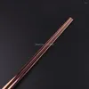 Chopsticks 1 Pairs/lot Fashion Chinese Style Rose Gold Color Stainless Steel Portable Tableware For Wedding