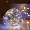 Strings 10PCS LED Fairy Light 1-5M Waterproof Copper Wire String CR2032 Battery For Wedding Xmas Garland Party Mini Christmas Lamp