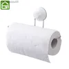 Strong Chrome Stainless Steel Vacuum Suction Cup Roll Paper Holder Wall Mounted Bathroom Toilet Paper Towel Hanger L230704