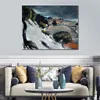 Quadro su tela astratto Scioglimento della neve a L Estaque Paul Cezanne Pittura a olio artigianale Arredamento moderno per monolocale