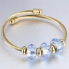 Braccialetti con ciondoli in perline di Murano placcati in argento dorato Braccialetti con braccialetti regolabili con filo da donna per regalo di moda L230704