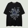 Camisetas de hombre Hip Hop de gran tamaño para hombre Harajuku bordado estrella Patchwork camisetas de manga corta verano Casual algodón camisetas sueltas Unisex