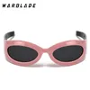 Zonnebril WarBLade Vintage Sport Damesmode Y2K Cat Eye Zonnebril Wrap Around Driver Fietsen Punk Goggle Heren Shades