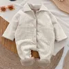 Rompers Baby Clothes Overalls Winter Girl Thicken Romper Corduroy Jumpsuit Kids Boy Clothing Toddler Bodysuit borns 230720
