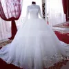 فساتين زفاف الكرة الإسلامية الفيكتورية ألبسة طويلة الأكمام الطويلة