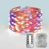 Cordes étanche mariage éclairage batterie LED fil de cuivre chaîne lumière télécommande décoration de noël fête vacances lampe