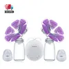 Breastpumps Real Bubee Single double Electric Breast Pump With Milk Bottle Infant Usb Bpa Free Powerful Pumps Baby Feeding 230720