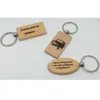 Collari per cani Guinzagli 20Pcs Targhette identificative in legno Rettangolo vuoto Portachiavi in legno Portachiavi in legno fai da te I tag chiave possono incidere regali fai da te 230719