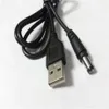 50pcs USB 2 0 A إلى 5 5 مم × 2 1 مم DC برميل موصل جاك كابل الطاقة 120cm258k