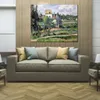 Contemporary Abstract Art on Canvas Landscape Near Auvers Paul Cezanne Textured Handmade Oil Painting Wall Decor