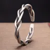 Bangle Arrival 100% 925 Sterling Silver Retro Twist Cross Ladies Bangle Gioielli originali per le donne Regalo di compleanno No Dissolvenza 230719