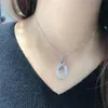 Уникальный дизайн Diamond Pendant Real 925 Серебряный серебряный серебряный ожерелье Свадебные подвески для женщин свадебные ювелирные изделия Moissanite181U