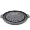 Cast iron bbq tools non-stick barbecue plate 32CM water fried meat barbecue pan dual-purpose pot 027-2360W