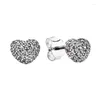 Boucles d'oreilles à tige S925 argent femmes Zircon en forme de coeur croix Wrap corée charme mode 2023 tendance fête cadeau Style Menacces