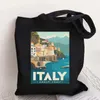 Borse da sera Travel City Art Washington Italia San Francisco Borsa tote per donna Cotone riutilizzabile Shopping Beach Grandi borse estive