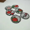 12pcs Rhinestone Rose Sew-On Iron-On Patches Patch Patch Patch Craft for Bad Bag Cloths240p