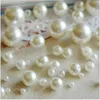 Hele 1000 stks Nieuwe Mode Witte gemengde Faux Parels Losse Kralen 4mm 6mm 8mm 10mm 12mm Fit Europese Armbanden DIY238C