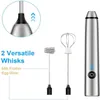 YAJIAO USB Rechargeable Blender Milk Frother Handheld Electric Mixer Foam Maker Stainless Whisk 3 Speed for Coffee Cappuccino Y120267C