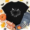 ハロウィーンゴーストコウモリTシャツ不気味な秋のホリデーグラップ