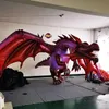 Maßgeschneiderter roter riesiger aufblasbarer Ballondrache mit LED-Streifen und CE-Gebläse für Nachtclub-Deckendekoration201K