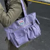 イブニングバッグ10代の女の子のための大容量学校日本のカワイイショルダーバッグ女性マルチポケットナイロンハンドバッグブック