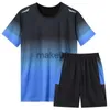 Fatos de treino masculinos Dry Fit Conjunto de roupas esportivas de treinamento para academia, roupas esportivas de compressão, jogging, roupas esportivas, badminton, tênis J230720