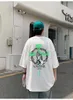 Camiseta feminina de algodão puro camiseta para homens com estampa de espada quebrada estilo Y2k Harajuku verão amantes de pintura luminosa blusas grandes camisetas masculinas 230719