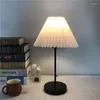 Tischlampen Falten Lampenschirm für Lampe Stehboden koreanischen Stil plissiert niedlichen Schreibtisch Schatten Schlafzimmer E27