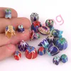 23431 20pcs lot Cloisonne Gradient Color Alloy Enamel Tassel Cap Bead Cap DIY Jewelry Accessories198S