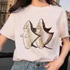 Camiseta de verão nova manga curta coleção feminina dia das mães Puk estampa de desenho animado gato manga curta