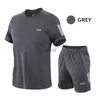 Herrspårar för män sportkläder 2 pcsset plus size tracksuit gym kompression fitness running set atletic wear t shorts shorts j230720