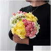 Dekorative Blumen Kränze 6 teile/satz Künstliche Lotus Hand Bouquet Hochzeit Home Decor Simation Blume Brautjungfer Dekoration Drop De Dh4Nt