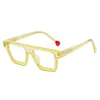 Солнцезащитные очки рамы 2023 Модные квадратные квадратные оптические анти-голубые очки женщины Viintage Punk Funny Part