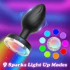 Vuxna leksaker LED Buttplug Wireless Remote Control Vibrating Anal Plug Butt Plug Vibrator Prostate Massage Masturbators Sex Toys For Men Women 230720