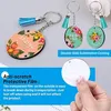 Hooks Rails Sublimation Keychain Blanks Heat Transfer DIY CRAFT ORNAMENT MAKING259Q用のダブルサイドキーチェーン