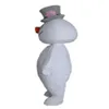 Frosty Snowman Mascot Costumes Animated Theme Christmas Snowman Cospaly Cartoon Mascot Character Adult Halloween Carnival Party Co320a