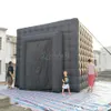 4x4x4mH Cube Awning Inflatable Black Nightclub Tent Disco Outdoor Entertainment Tent for Birthday Party or Movie Watching