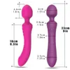 Vibromasseurs Puissant double vibrateur AV adapté au masseur de baguette magique féminine stimulateur clitoridien Gspot silicone adulte sex toy masturbation 230719