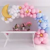 QIFU Macaron ballons Garland Latex Ballons Arch Joyeux Anniversaire Fête Décor Enfants Adulte Mariage Baloon Chaîne Baby Shower Balon T20293T