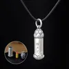 990 Pure Sterling Silver Shurangama Mantra Buddha Tube Locket Necklace Pendant Retro Buddhist Six Words Mantra Amulets Storage Ope239S