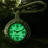 Pocket Watches Luminous Quartz Keychain Watch for Men Women Clip på ryggsäckväskor Glows In Dark Night Light Pocket Watches Man Montre de Poche 230719